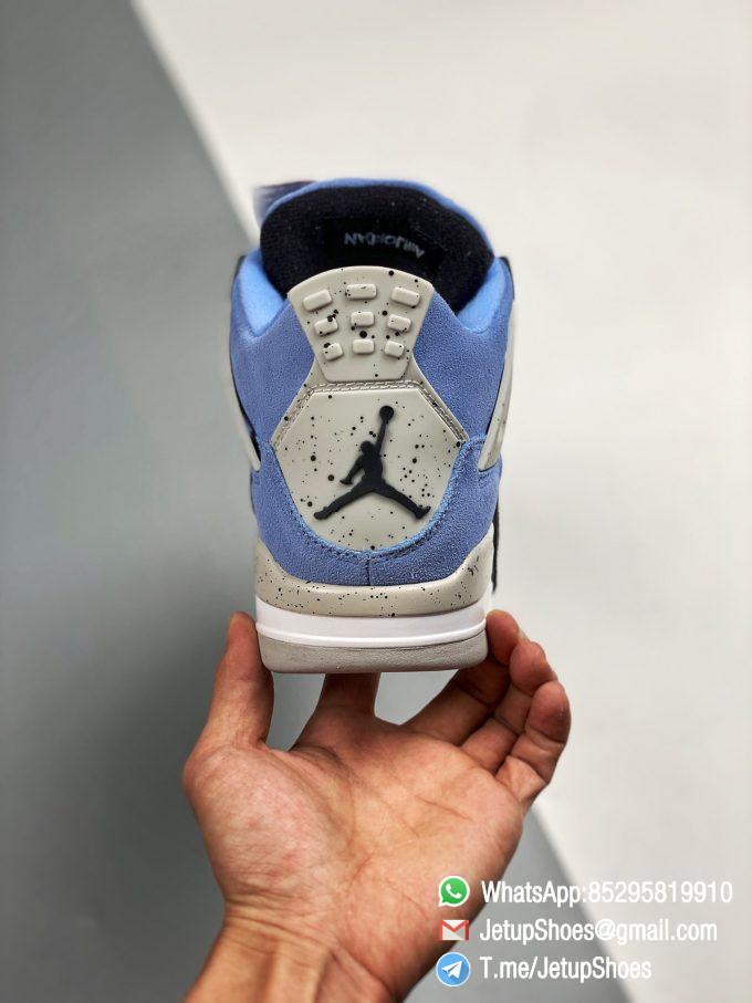 Air Jordan 4 Retro University Blue Suede Upper Tech Grey SKU CT8527 400 Top Rep Snkrs 06