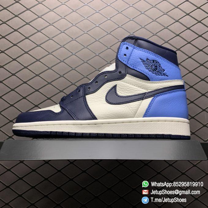 Air Jordan 1 Retro High OG Obsidian UNC SKU 555088 140 Color block Palette leather upper Best Replica Snkrs 01