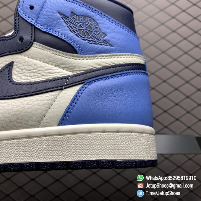 Air Jordan 1 Retro High OG Obsidian UNC SKU 555088 140 Color block Palette leather upper Best Replica Snkrs 04