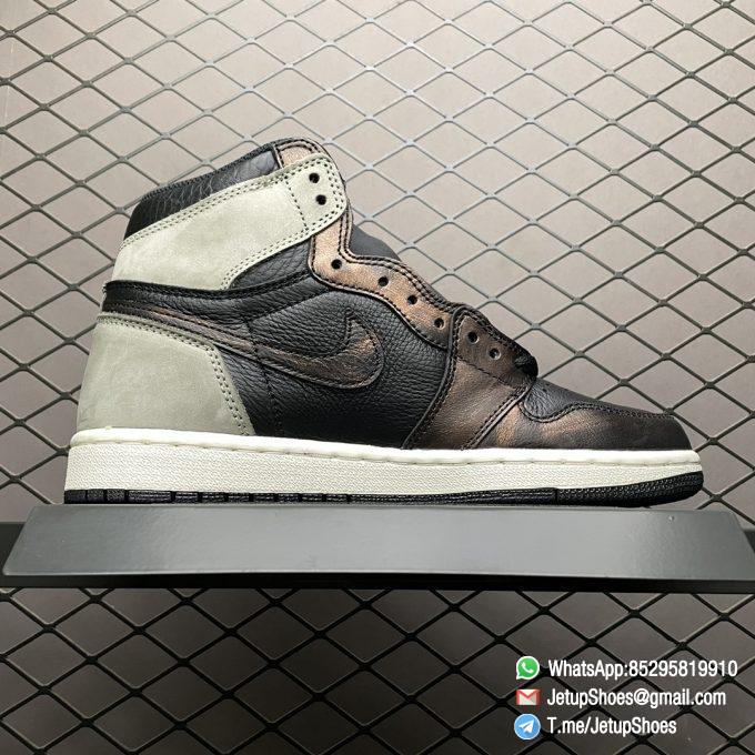 Best Replica Air Jordan 1 Retro High Light Army Rust Shadow Patina Distressed Bronze Finish Black Tumbled Leather Upper 02