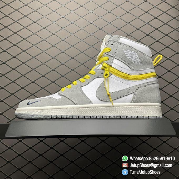 RepSneakers Air Jordan 1 High Switch Light Smoke Grey Zipper Upper Design SKU CW6576 100 Top Replica Sneakers Store 01