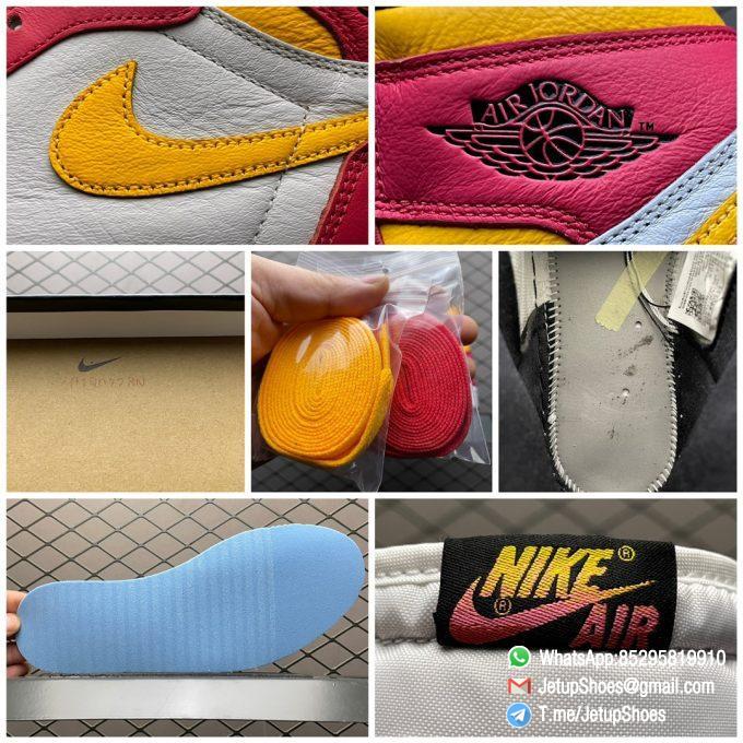 Top Fake Shoes Jordan 1 Retro High OG Light Fusion Red SKU 555088 603 White Upper Dark Pink Overlays Orange Accents Land 09