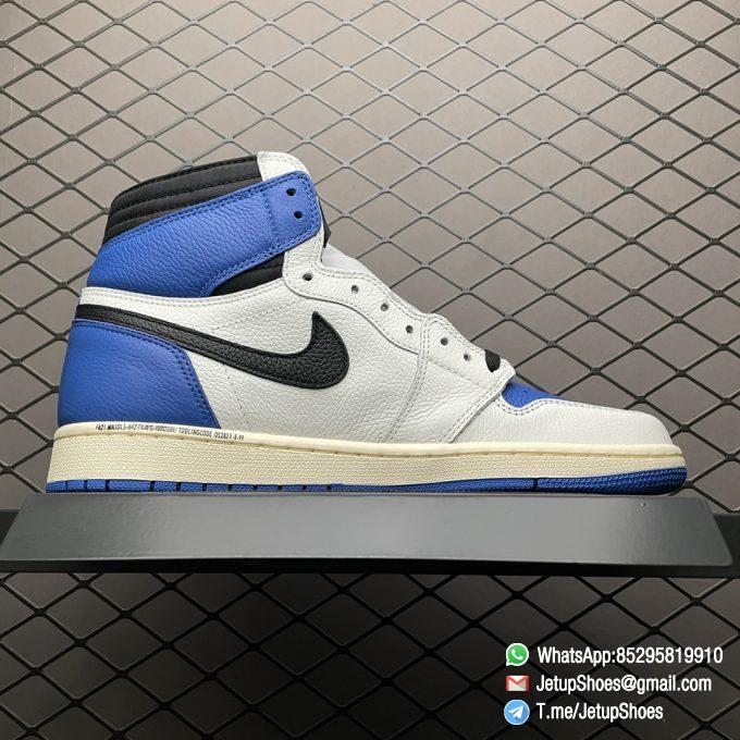 Top Fake Sneakers Fragment Design x Travis Scott x Air Jordan 1 Retro High SKU DH3227 105 Signature Inverted Swoosh 02