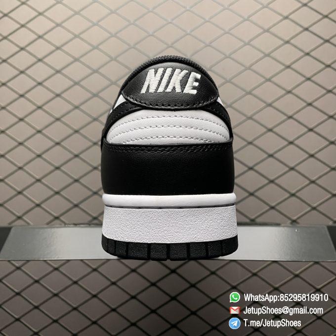 Best Replica Shoes Nike Dunk Low Black White White Leather Base Upper Black Overlays Around Toe and Heel SKU DD1391 100 04