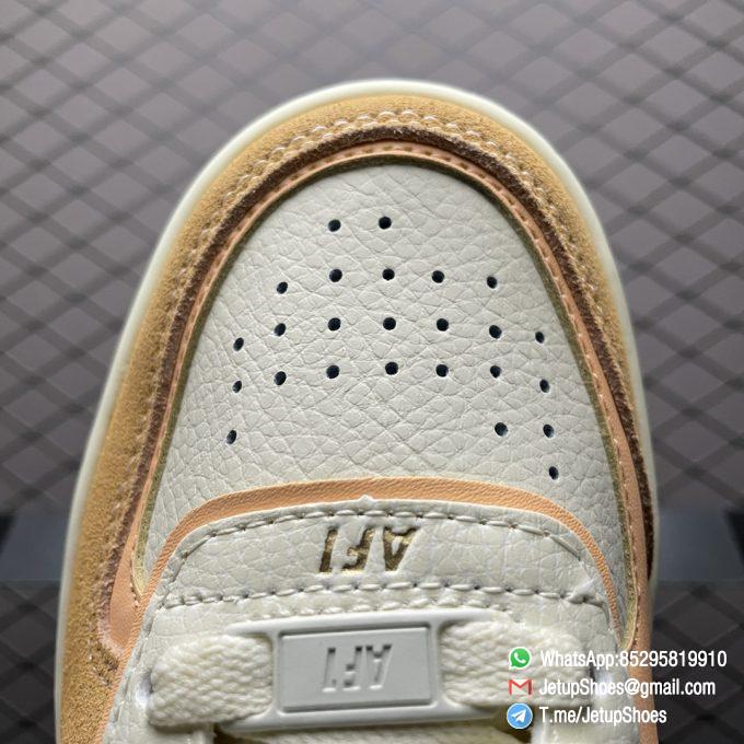 RepSneakers Nike Wmns Air Force 1 Shadow Sisterhood Cashmere Orange Leather Uppers and Lacestays Coral Suede smooth overlays Gold Pendant SISTER SKU DM8157 700 08