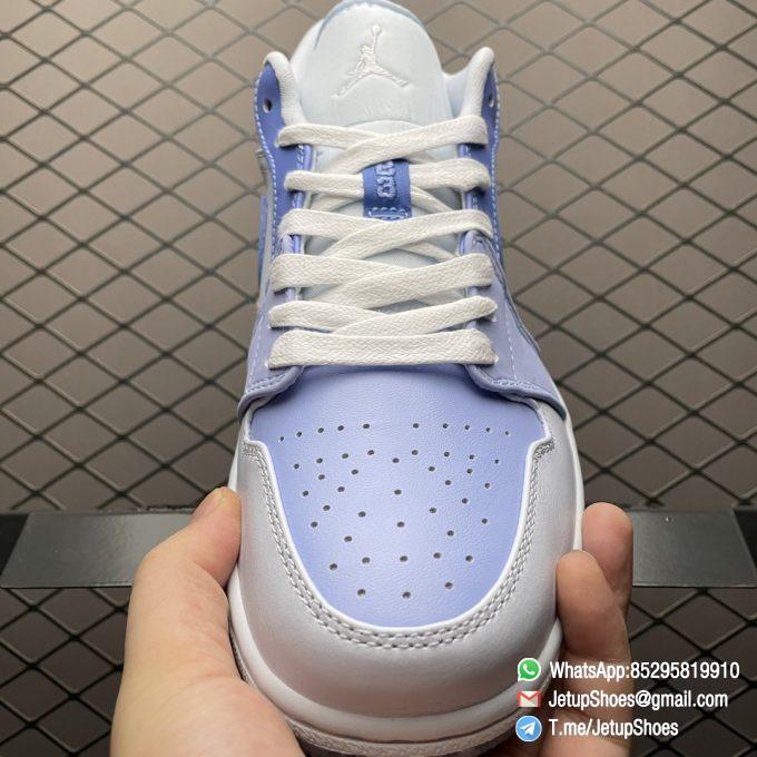 RepSnkrs Air Jordan 1 Low SE Mighty Swooshers White Light purple Blue Upper Hypnotic Eyes Visible Through The Semi translucent Playful Imagery Icy Tread Outsole SKU DM5442 040 03