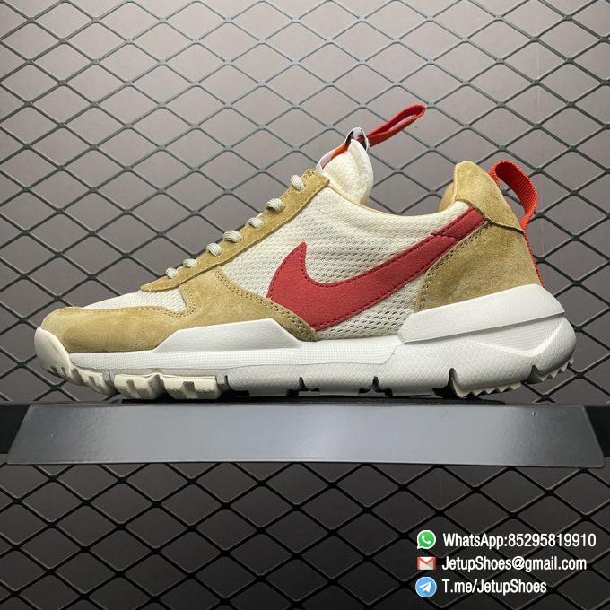 Replica Nike Mars Yard Tom Sachs x NikeCraft Mars Yard 2.0 NASA Off White Mesh Upper Maple Colored Nubuck Panelsr Sport Red Swoosh Sport Red Swoosh SKU AA2261 100 01