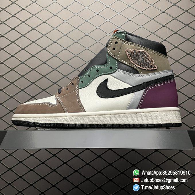 Top Clone Support Sneakers Air Jordan 1 High OG Hand Crafted Black Archaeo Brown Dark Chocolate Multi Color Upper SKU DH3097 001 Best RepSneakers Store 01