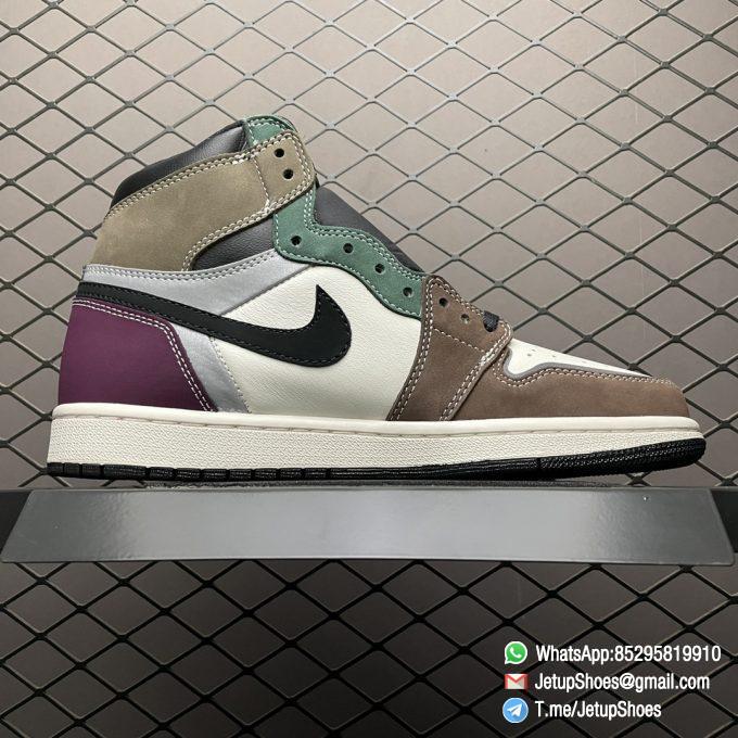 Top Clone Support Sneakers Air Jordan 1 High OG Hand Crafted Black Archaeo Brown Dark Chocolate Multi Color Upper SKU DH3097 001 Best RepSneakers Store 02