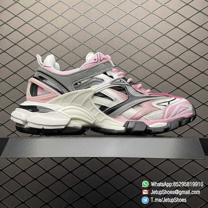 Top Replica Balenciaga Wmns Track 2 Sneaker Pink Colorway Pink Grey White SKU 568615 W3AE2 5291 Best Rep Snkrs Store 02