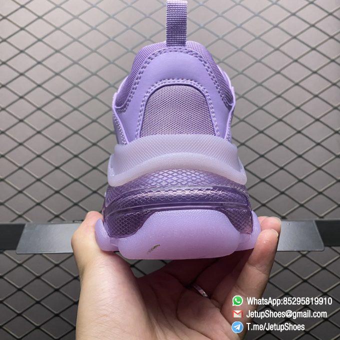 Best Replica Balenciaga Triple S Sneaker Clear Sole Light Lilac All Nylon Purple Upper Nitrogen Crystal Outsole SKU 544351 W2GA1 5890 Top Luxury Sneakers Store 07