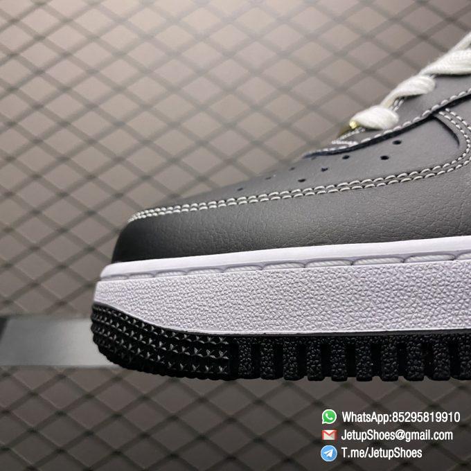 RepSneakers Nike Air Force 1 S50 GS Black White Black Leather Upper White Nike Wing Logo White Lace SKU DB1560 001 Best Quality Sneakers Store 06