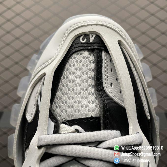 RepSneakers Balenciaga Track Sneaker Clear Sole White Black SKU 647742 W3BZ2 9010 Highest RepSnkrs 08