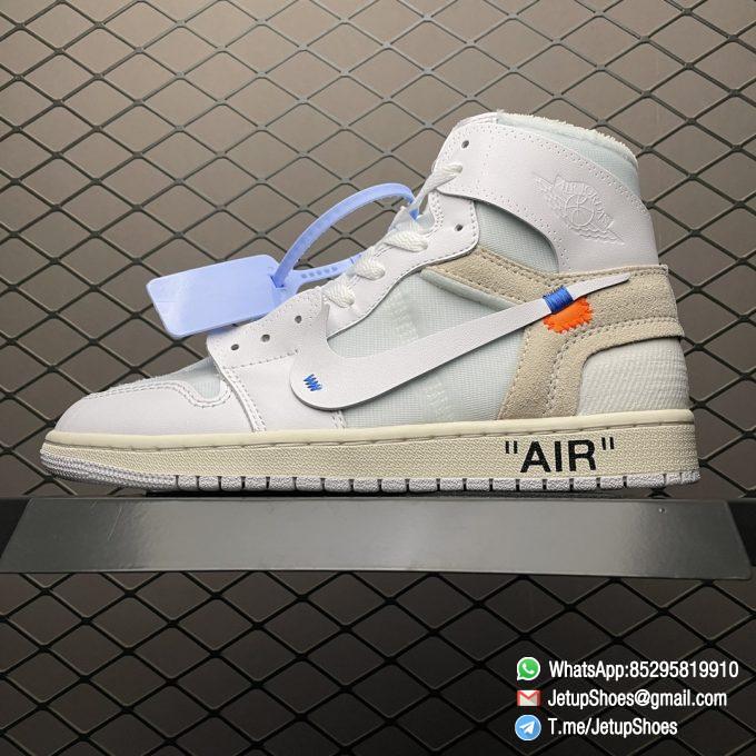 Repsneakers Off White x Air Jordan 1 Retro High OG White 2018 SKU AQ0818 100 Top Quality Snkrs 01