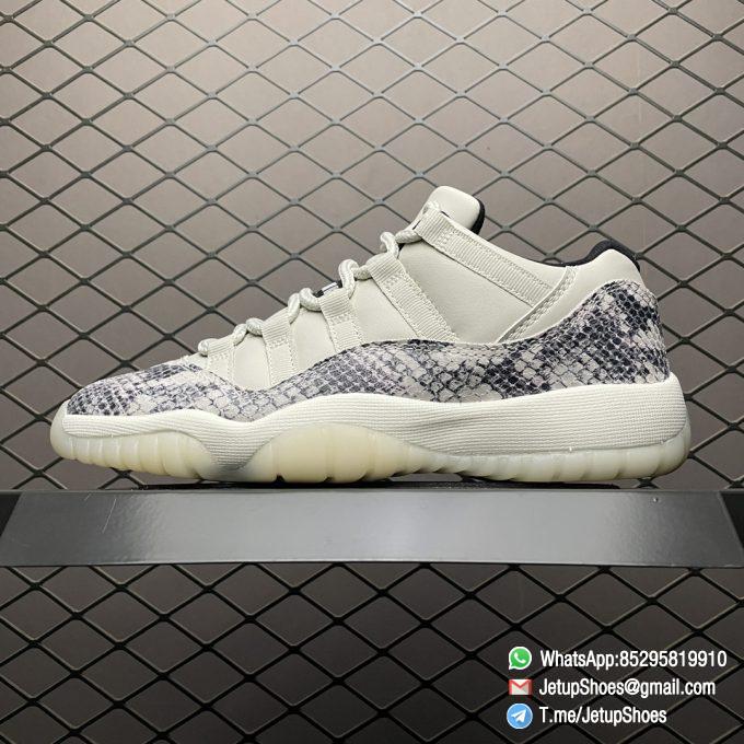 Top Qualtiy Replica Womens Air Jordan 11 Retro Low GS Light Bone Snakeskin Sneaker Best Qualtiy Repsnkrs 01