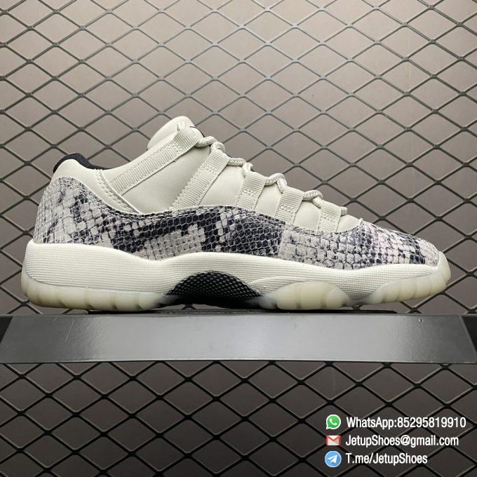 Top Qualtiy Replica Womens Air Jordan 11 Retro Low GS Light Bone Snakeskin Sneaker Best Qualtiy Repsnkrs 02