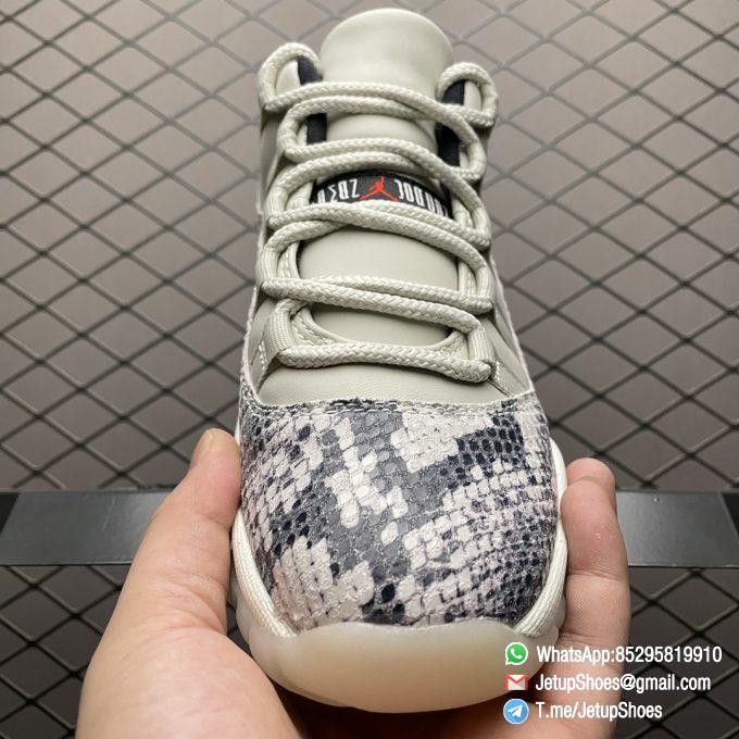 Top Qualtiy Replica Womens Air Jordan 11 Retro Low GS Light Bone Snakeskin Sneaker Best Qualtiy Repsnkrs 05