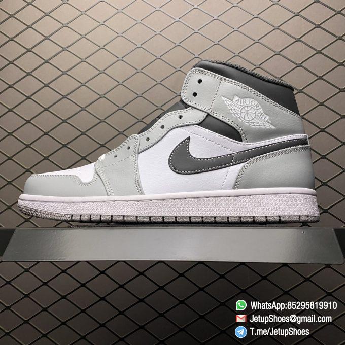 Replica Air Jordan 1 Mid Light Smoke Grey Basketball Shoes SKU 54724 078 Top Quality RepSneakers 01