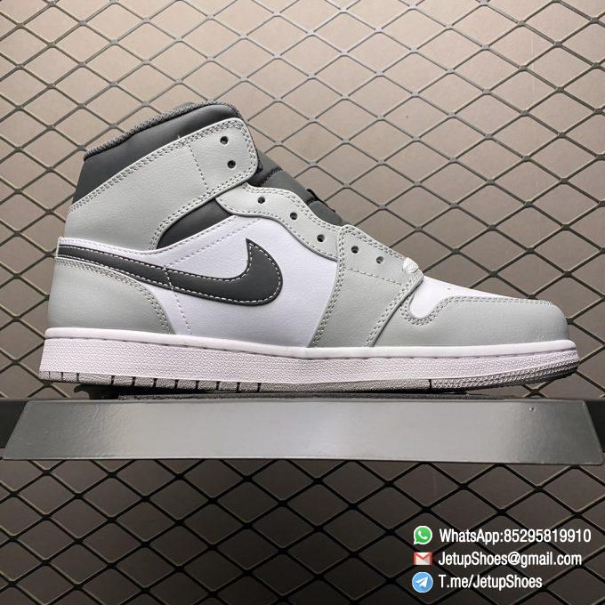 Replica Air Jordan 1 Mid Light Smoke Grey Basketball Shoes SKU 54724 078 Top Quality RepSneakers 02