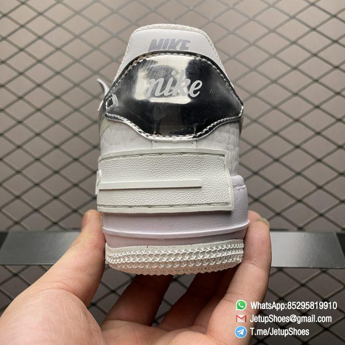 Best Replica Nike Wmns Air Force 1 Shadow White Metallic Silver SKU DQ8237 100 RepSNKRS 04