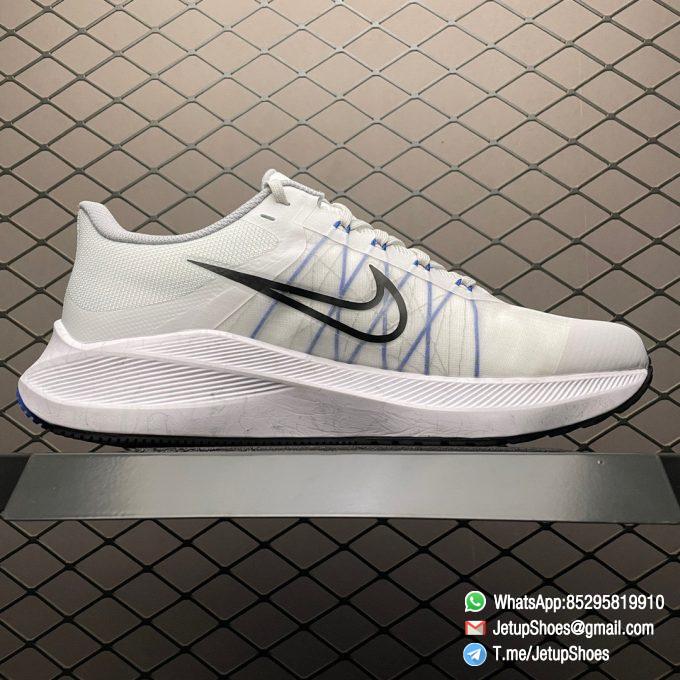 Nike Air Zoom Winflo 8 Running Shoes Misty Gray Blue SKU CW3419 008 2