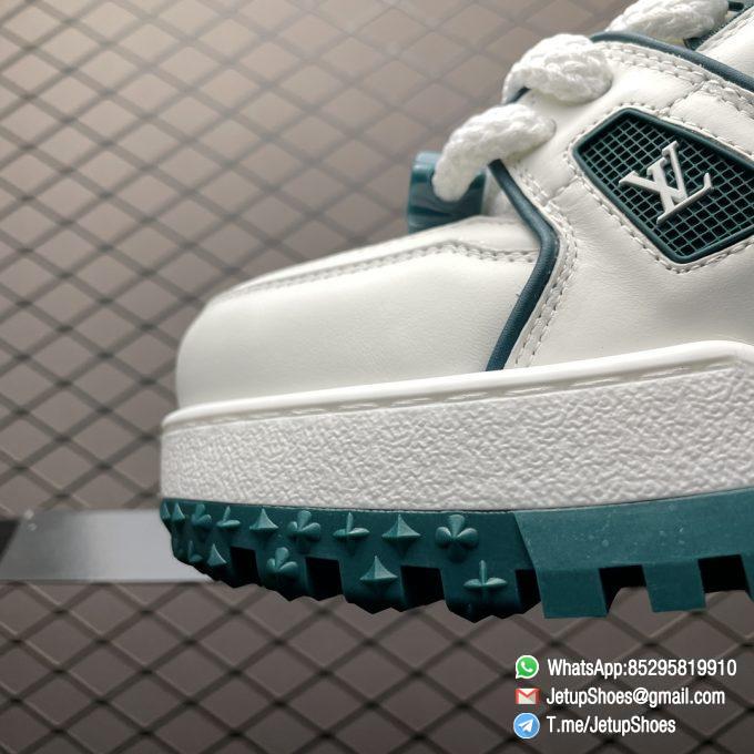 RepSneakers Louis Vuitton LV Trainer Maxi Cyan White 1ACI0M Calf Leather Upper FashionReps Snkrs 03