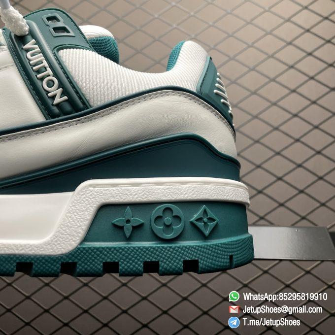 RepSneakers Louis Vuitton LV Trainer Maxi Cyan White 1ACI0M Calf Leather Upper FashionReps Snkrs 04