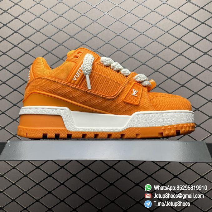 RepSneakers Louis Vuitton LV Trainer Maxi Sneakers Orange Canvas Upper FashionReps Snkrs 02