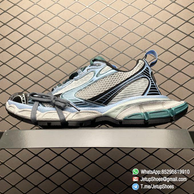 RepSneakers Balenciaga 3XL Sneaker in Multicolor Blue Grey Green and White Mesh Upper FashionReps Snkrs 01