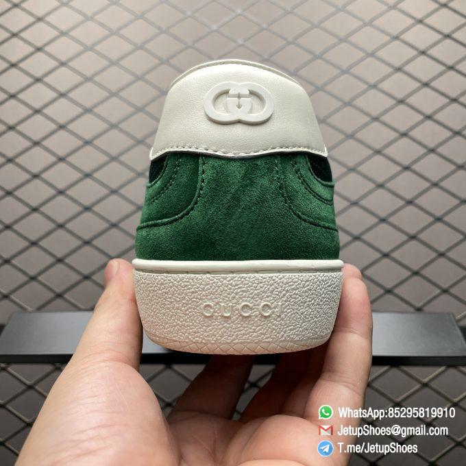 2024 RepSneakers Gucci Lido Collection Interlocking G Sneakers Summer Shoes Green suede Upper 06