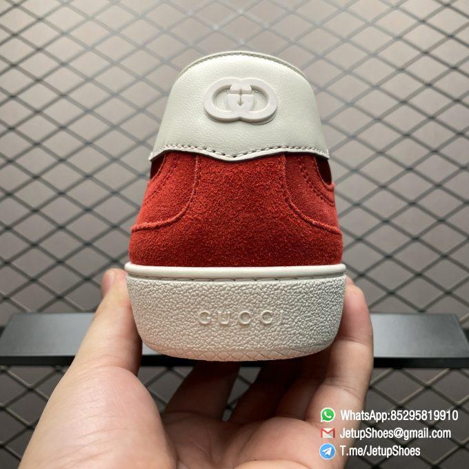 2024 RepSneakers Gucci Lido Collection Interlocking G Sneakers Summer Shoes Red Suede Upper 06