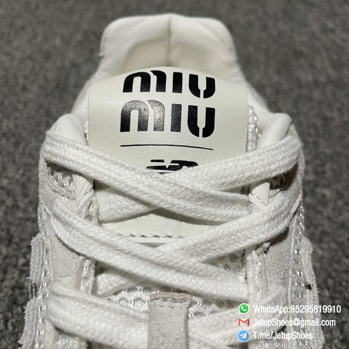 2024 RepSneakers Miu Miu X New Balance 530 SL White Sneakers Suede Upper Replica Designer Shoes 15