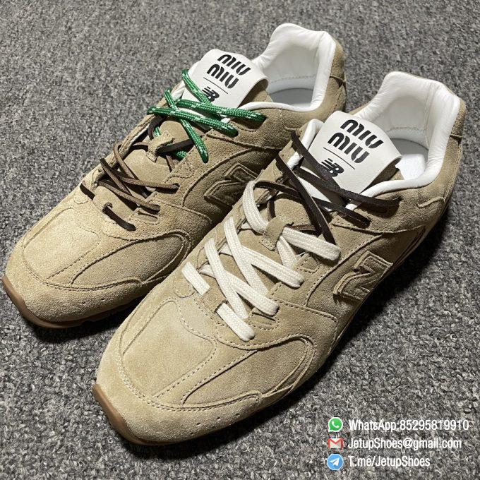 2024 RepSneakers New Balance x Miu Miu 530 SL Ecru Sneakers Brown Suede Upper Rep SNKRS 11