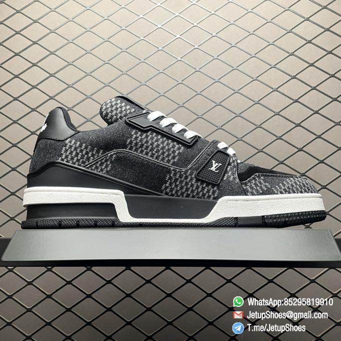 RepSneakers LV Trainer Denim Damier 3D Black 1AD6FG Signature 54 Best Rep Designer Sneakers 02